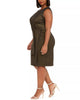 Taylor Women's Plus Size Side-Ruched Dress Black Size 18W - thumbnail