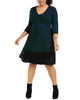Taylor Women's Plus Size Animal Print Sweater Dress Green Size XXX-Large - thumbnail