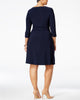 NY Collection Women's Plus Size Ruched A-Line Dress Blue Size 3 Extra Large - thumbnail