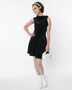 Smak Parlour Black Mock Neck Fit & Flare Dress - thumbnail