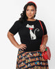 Unique Vintage Black & White Cat Sweater - thumbnail