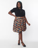 Unique Vintage Black Library Cats Buttoned Swing Skirt - thumbnail