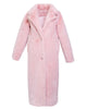 Pink Long Faux Fur Teddy Coat - thumbnail
