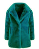 Green Faux Fur Teddy Coat - thumbnail