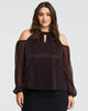 Lurex Cold Shoulder Top - thumbnail