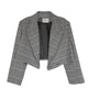 The Cropped Blazer in Plaid - thumbnail