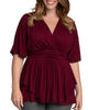 Marcy Wrap Peplum Top - thumbnail