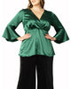 Honey Satin Bell Sleeve Top - thumbnail