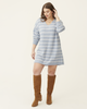 Dorcas Long Sleeve V-Neck Dress - thumbnail