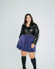 Leather' Long Sleeve Crop Top - thumbnail