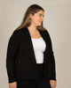 Amanda Cardigan Knit Lapel Collar Black - thumbnail
