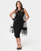 Barbie™ x Unique Vintage Black Magic Sheath Dress & Cape Set - thumbnail