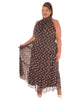 PRINTED SERENA FULLY LINED DRESS WITH SMOCKING - thumbnail