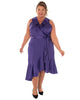 SATIN BACK CREPE FULLY LINED DRESS W/SELF SASH - thumbnail