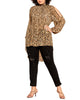 Tana Leopard Pleat Top - thumbnail