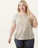 Veronica Printed Side-Tie Tee - thumbnail
