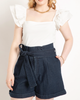 Ella Flutter Sleeve Crop Top - thumbnail