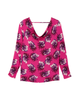 Anisha Long Sleeve Draped Front Top - thumbnail