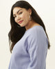 Cecily Micro Waffle Boat Neck Top - thumbnail