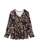 Dianne Long Sleeve Lace Up Arm Blouse - thumbnail
