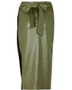 Khaki Vegan Leather Jaspre Skirt - thumbnail