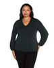 Plus Size Embellished Blouson Sleeve Top - thumbnail
