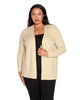 Plus Size Open-Front Cable-Knit Cardigan - thumbnail