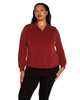 Plus Size Embellished Button-Front Top - thumbnail