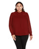 Plus Size Gathered Chiffon Top - thumbnail