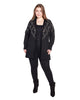 Plus Size Diamond Pattern Embellished Cardigan - thumbnail