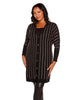 Plus Size Lurex Detail Duster Sweater Cardigan - thumbnail