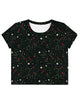 Nocturnal Holly Crop Tee - thumbnail