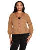 Plus Size Striped Button-Front Cardigan - thumbnail