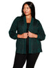 Plus Size Space Dye Jacquard Belted Cardigan - thumbnail