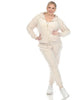 Plus Size 2-Pc Velour Tracksuit Set - thumbnail