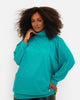 Jules Ribbed Turtleneck Oversized Sweater - Teal - thumbnail