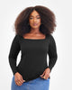 Essential Square Neck Long Sleeve Top - thumbnail