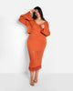 Jina Crochet Bell Sleeve Blouse - Cinnamon - thumbnail