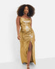 Kimora Metallic Halter Corset Top - thumbnail