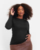Essential Crew Neck Full Length  Top - Black - thumbnail