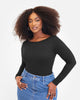 Essential Boat Neck Long Sleeve Bodysuit - thumbnail