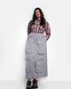 Harley Nylon Cargo Maxi A Line Skirt - Light Gray - thumbnail