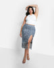 Glimmer Sequin Fringe Midi Bodycon Skirt - thumbnail
