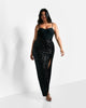 Onyx Sequin High Slit Maxi Bodycon Skirt - thumbnail