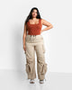 Billie Nylon Cord Drawstring Cargo Pants - thumbnail