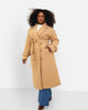 Hazel Structured Belted Coat - Tan - thumbnail