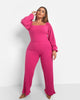 Tempted Ribbed Square Neck Jumpsuit - thumbnail
