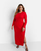 Elsie Knit Button Detail Maxi Bodycon Dress - thumbnail
