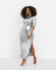 Dolly Metallic Open Back Maxi Bodycon Dress - thumbnail