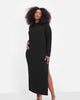 Essential Ribbed Maxi Bodycon Dress W. Slit - thumbnail